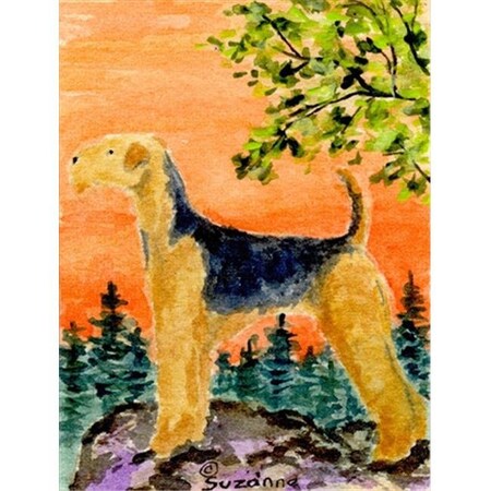 Carolines Treasures Carolines Treasures SS8850CHF 28 x 40 In. Airedale Flag Canvas; House Size SS8850CHF